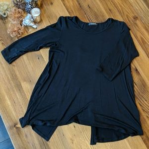 Mid Sleeve Black Tunic